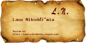 Laux Nikodémia névjegykártya